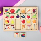 Игра развивающая деревянная «Овощи, фрукты, ягоды, грибы» - фото 9037086