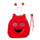 Карнавальный набор "Ягодка", ободок, жезл, накидка, цвет красный, 3-6 лет - Фото 2