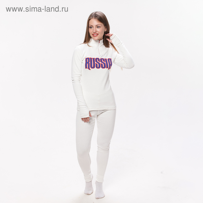 Комплект женский термо (джемпер, лосины) "Россия" цвет белый, размер 44 - Фото 1