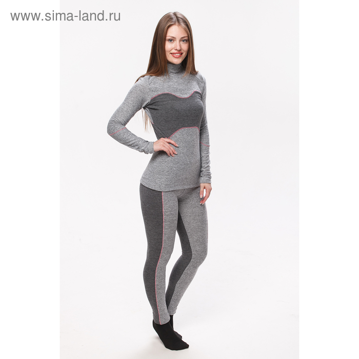 Комплект женский термо (джемпер, лосины) цвет серый меланж, размер 50 - Фото 1