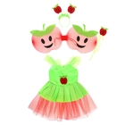 Карнавальный набор "Яблочко", 4 предмета: ободок, жезл, крылья, платье, 3-4 года - Фото 3