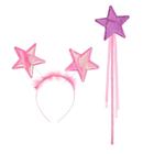 Карнавальный набор «Звёздочка», ободок, жезл, цвет розовый - фото 110233459