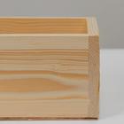 Кашпо деревянное 14.5×12.5×9 см Элегант, натуральный Дарим Красиво - Фото 2