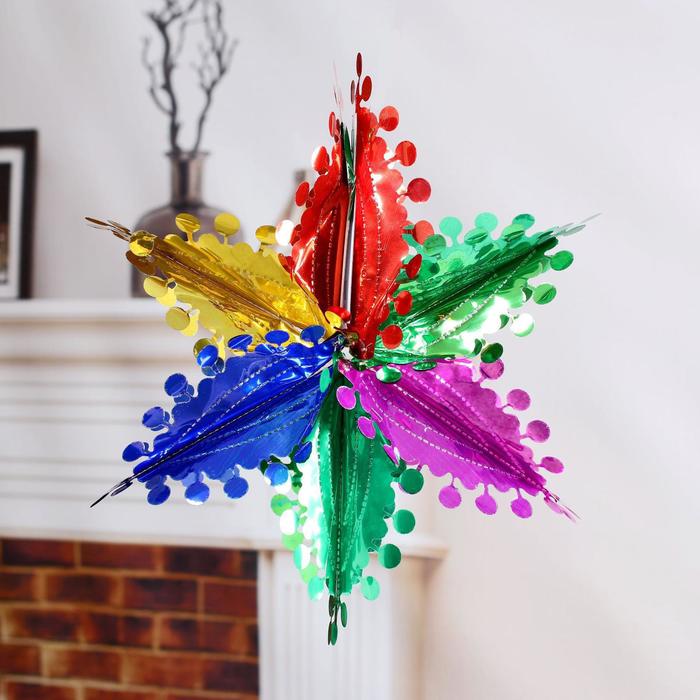 Шар фольгированный «Цветок с кружочками» 27×27 см - Фото 1