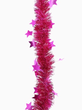 Мишура новогодняя «Зимнее волшебство. Волшебство», звёзды, d=6 см, 200 см, МИКС (комплект 10 шт)