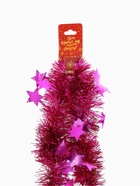 Мишура новогодняя «Зимнее волшебство. Волшебство», звёзды, d=6 см, 200 см, МИКС 3555326