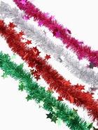 Мишура новогодняя «Зимнее волшебство. Волшебство», звёзды, d=6 см, 200 см, МИКС 3555326