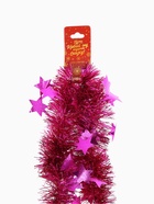 Мишура новогодняя «Зимнее волшебство. Волшебство», звёзды, d=6 см, 200 см, МИКС 3555326