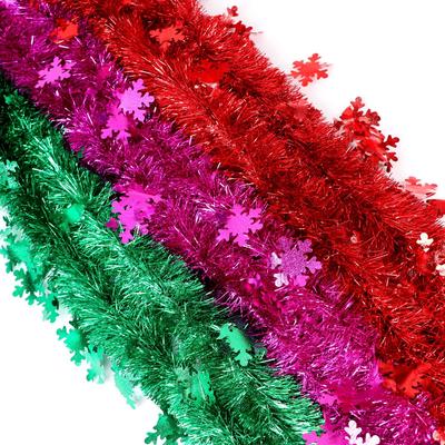 Мишура новогодняя «Зимнее волшебство. Волшебство», снежинки, d=6 см, 200 см, МИКС