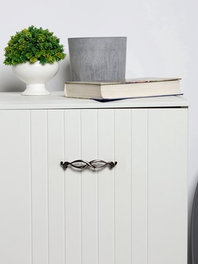 Ручка-скоба мебельная ТУНДРА PC172AB, м/о 96 мм, цвет бронза