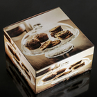 Подставка стеклянная для торта на ножке с крышкой-клош Magistro «Цветочки», 29×23 см - Фото 4