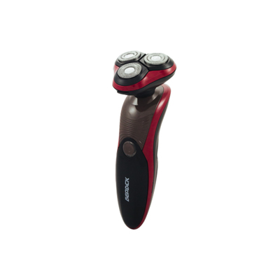 Электробритва Бердск 3313AC, роторная, 3 головки, сухое/влажное бритьё, чёрно-красная