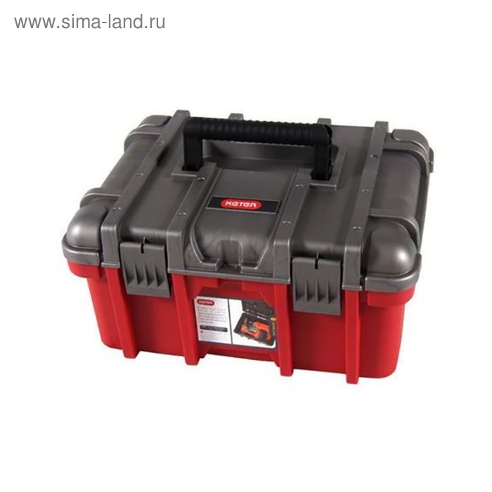 Ящик для инструментов Wide box, 16", красно-серый - Фото 1