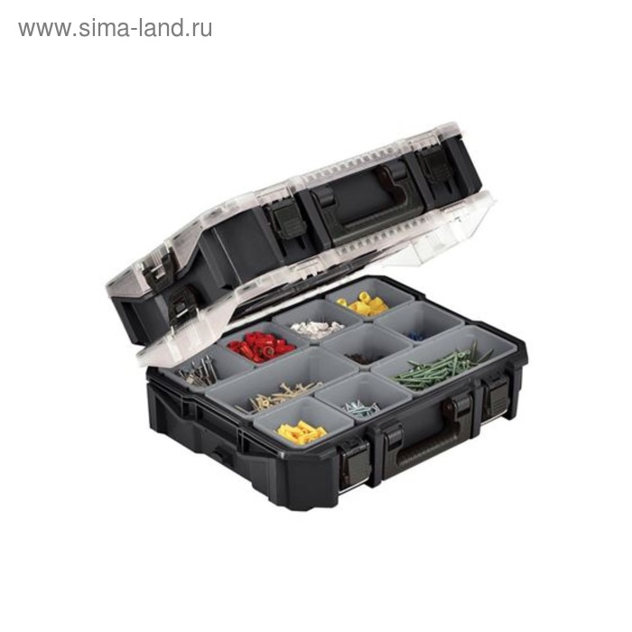 Ящик для инструментов 10 Compartment Pro Org, чёрный - Фото 1