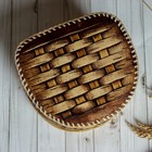 Хлебница-батонница с крышкой «Плетёночка», на шарнире, 21×18.5×13 см, береста - Фото 3