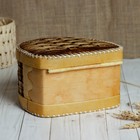 Хлебница-батонница с крышкой «Плетёночка», на шарнире, 21×18.5×13 см, береста - Фото 4