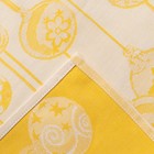 Полотенце "Доляна" Новогодние игрушки золотые 40х60 см, пл. 225 г/м², жаккард, 100 % хлопок - Фото 3
