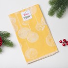 Полотенце "Доляна" Новогодние игрушки золотые 40х60 см, пл. 225 г/м², жаккард, 100 % хлопок - Фото 5