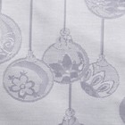 Полотенце «Доляна» Новогодние игрушки серебряные 40х60 см - Фото 2