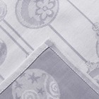 Полотенце «Доляна» Новогодние игрушки серебряные 40х60 см - Фото 3