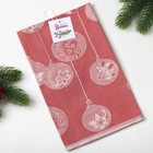Полотенце "Доляна" Новогодние игрушки красные 40х60 см, пл. 225 г/м², жаккард, 100 % хлопок - Фото 5