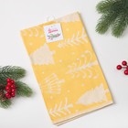 Полотенце "Доляна" Ёлочки золотые 40х60 см, пл. 225 г/м², жаккард, 100 % хлопок - Фото 5