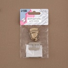 Застёжка для сумки, 3×2.5 см, цвет золотой - Фото 7