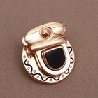 Застёжка для сумки, 3×3.5 см, цвет золотой, чёрный - Фото 2