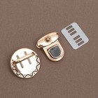 Застёжка для сумки, 3×3.5 см, цвет золотой, чёрный - Фото 3