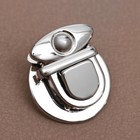 Застёжка для сумки, 3×3 см, цвет серебряный - Фото 2