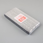 Пилка для ногтей, прямая, 80/100 грит, 18 см, фасовка 20 шт, чёрная 3734906