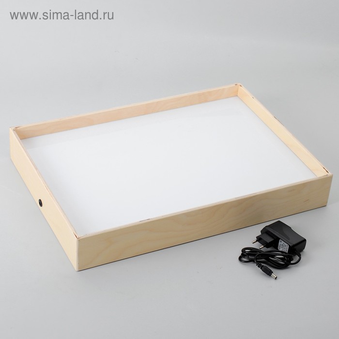 Планшет для рисования песком 35 × 50 см, фанера оргстекло с белой подсветкой - Фото 1