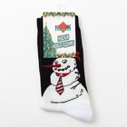 Носки мужские, Снеговик цвет белый, р-р 25-27 (39-44) - Фото 3