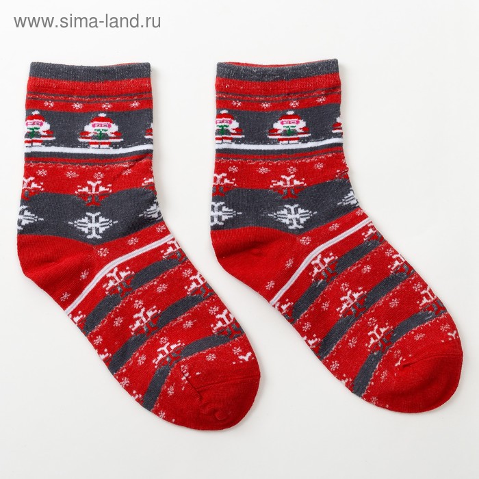 Носки женские, Дед Мороз цвет , р-р 23-25 (36-40) - Фото 1