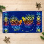 Полотенце махровое пестротканное жаккард "Варежки" 4645, 30x60 см, 420 г/м2, 100% хлопок - Фото 1