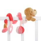 Растяжка - спираль с игрушками дуга на коляску / кроватку для малышей 0+ «Собачка Кути», розовая, Крошка Я 3489 - Фото 7