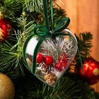 Елочная игрушка с природным декором «Зимнее сердце» - Фото 2