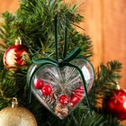 Елочная игрушка с природным декором «Зимнее сердце» - Фото 3
