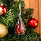 Елочная игрушка с природным декором «Капля с шишками» - Фото 2