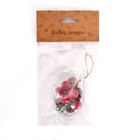 Елочная игрушка с природным декором «Капля с шишками» - Фото 3