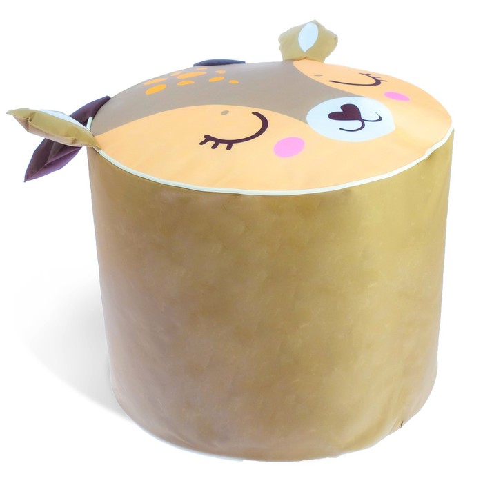 Мягкая игрушка-пуфик «Олень», 40 × 40 см, цвет коричневый - фото 1883403027