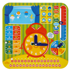 Обучающая доска, календарь «Часики - учимся вместе» 25х25 см - Фото 9