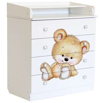 Комод детский пеленальный Фея 1580 «Медвежонок», белый