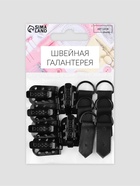 Крючки пришивные, металлические, для верхней одежды, 5×1.5 см, 6 шт., чёрные - Фото 5