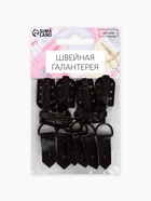 Крючки пришивные, металлические, для верхней одежды, 5×1.5 см, 6 шт., коричневые - Фото 5