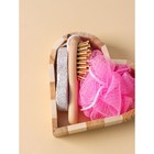Набор банный Доляна, 3 предмета (мочалка, пемза, расчёска), цвет МИКС - Фото 4