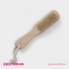 Щётка - пемза для тела с ручкой Доляна, натуральная щетина - Фото 1
