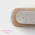 Щётка - пемза для тела с ручкой Доляна, натуральная щетина - Фото 3