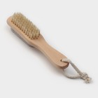 Щётка - пемза для тела с ручкой Доляна, натуральная щетина - Фото 4