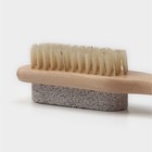 Щётка - пемза для тела с ручкой Доляна, натуральная щетина - Фото 6